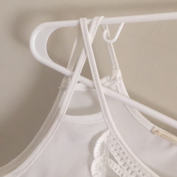 White Haute Society Mesh panel Blouse - Picture 3 of 4